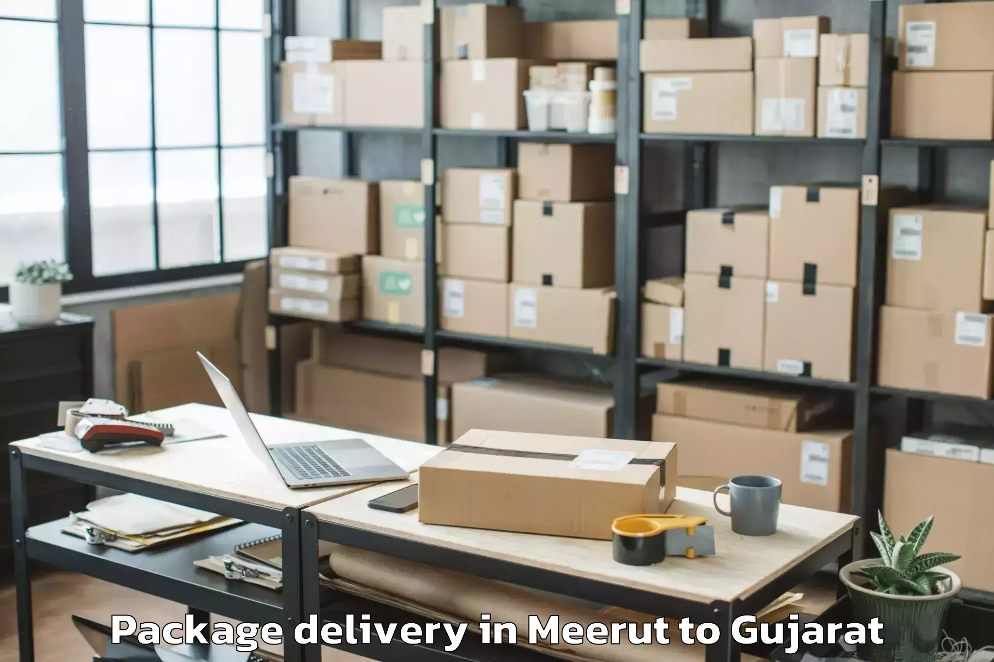 Book Meerut to Jhulasan Package Delivery Online